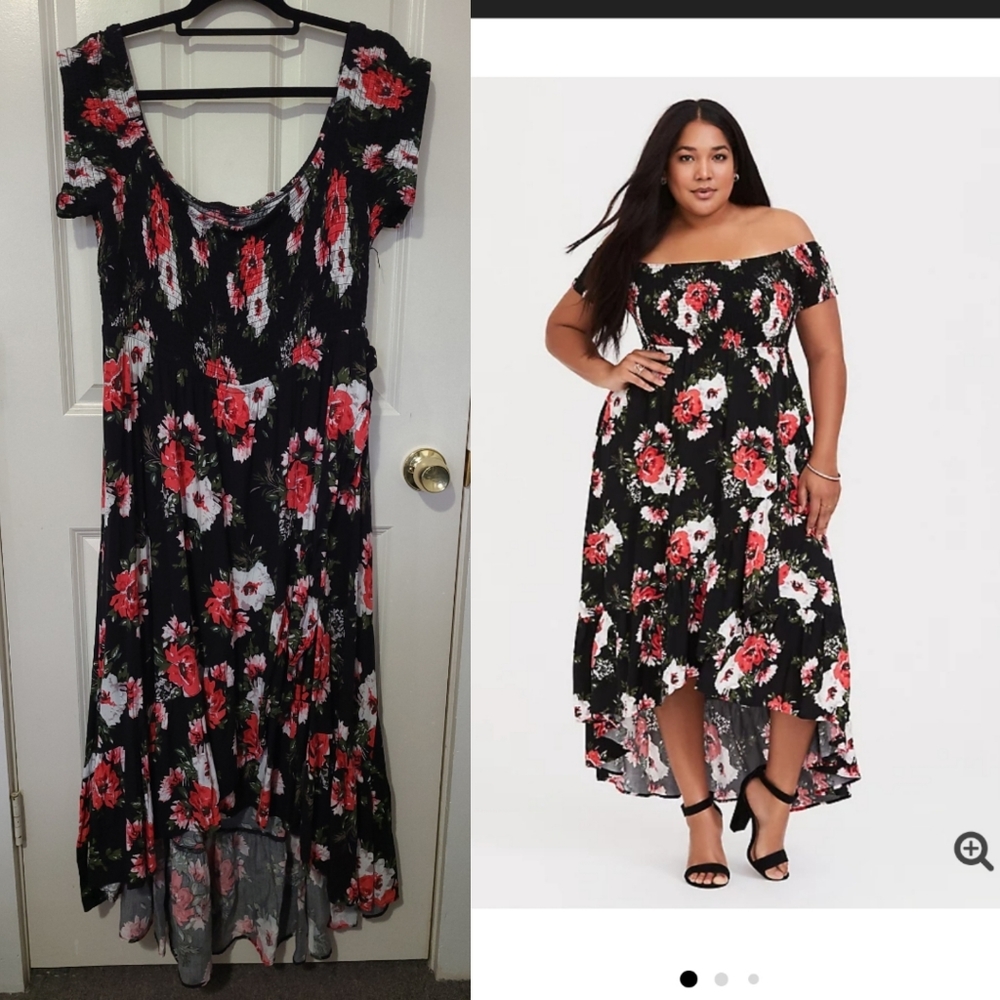 Black floral dress